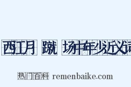 西江月·蹴踘场中年少近义词是什么意思的图片